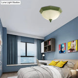 Contemporary Octagonal Glass Ceiling Light - Perfect For Child’s Bedroom