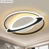 Contemporary Planet Ceiling Light: Stylish Acrylic Flush Mount For Bedrooms