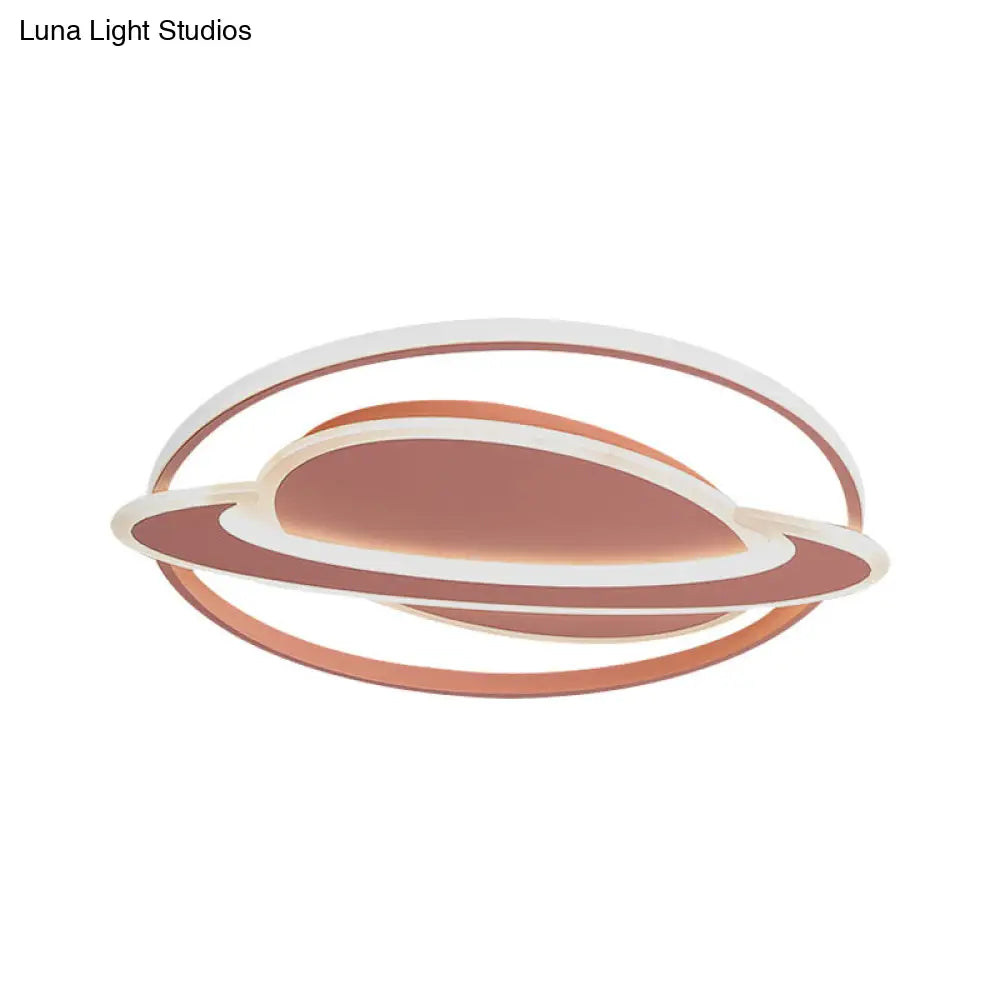 Contemporary Planet Ceiling Light: Stylish Acrylic Flush Mount For Bedrooms