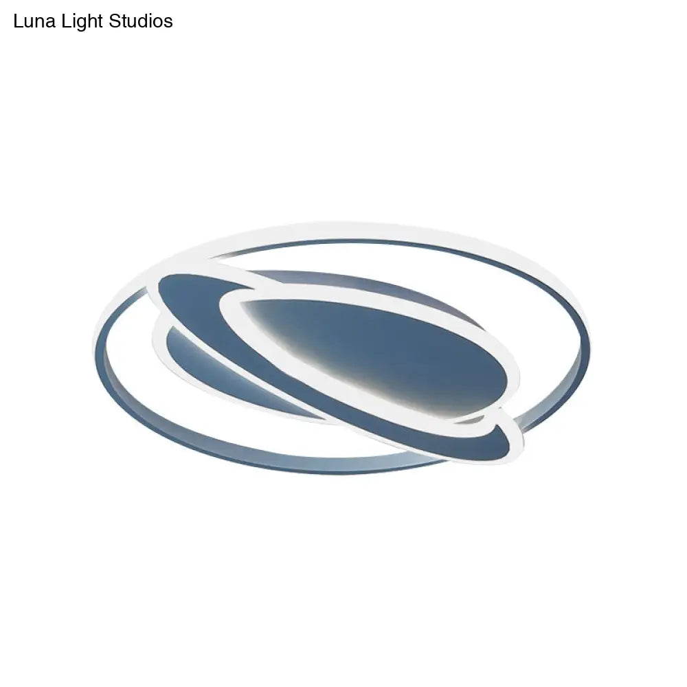 Contemporary Planet Ceiling Light: Stylish Acrylic Flush Mount For Bedrooms
