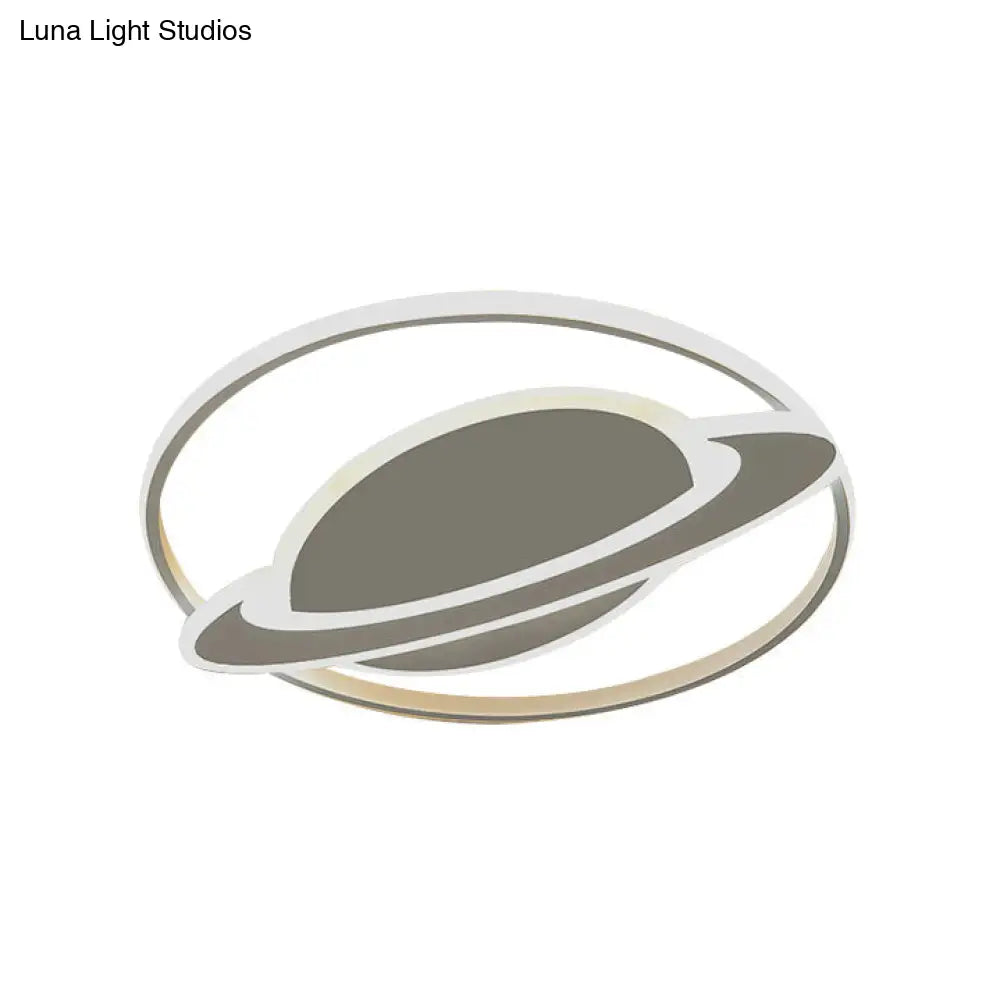 Contemporary Planet Ceiling Light: Stylish Acrylic Flush Mount For Bedrooms