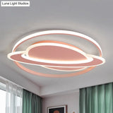 Contemporary Planet Ceiling Light: Stylish Acrylic Flush Mount For Bedrooms