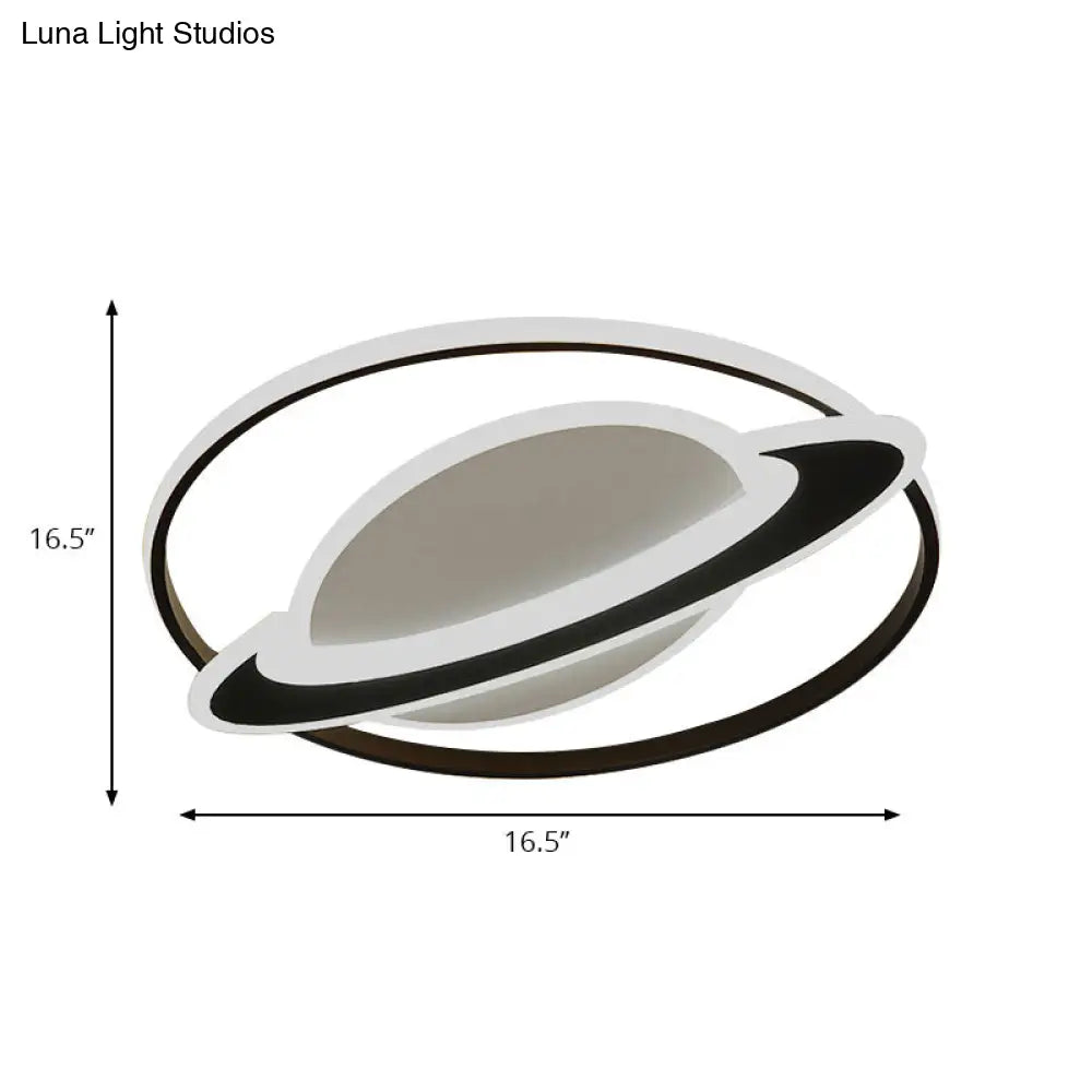 Contemporary Planet Ceiling Light: Stylish Acrylic Flush Mount For Bedrooms