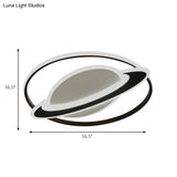 Contemporary Planet Ceiling Light: Stylish Acrylic Flush Mount For Bedrooms