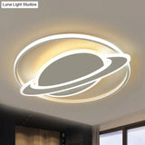 Contemporary Planet Ceiling Light: Stylish Acrylic Flush Mount For Bedrooms
