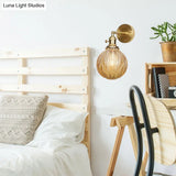 Contemporary Prismatic Glass Wall Sconce With Geometric Design - Brass Mount Light Fixture