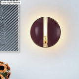 Contemporary Purple Spaced Dome Wall Sconce - Metal 1-Light Mounted Lamp Fixture