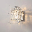 Contemporary Rectangle Wall Mount Sconce Light With Crystal Shade - Elegant Beveled Design 1 /