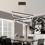 Contemporary Rectangular Acrylic Coffee Led Chandelier - 3/4/5 Tiers Hanging Pendant Lamp / 3
