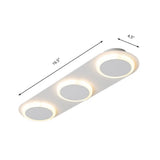 Contemporary Rectangular Acrylic Flush Mount Lamp - 3/4/5 Lights Bedroom Lighting In Warm/White