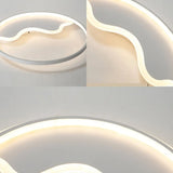 Contemporary Ring Flush Mount Led Lamp For Bedroom 18/21.5 - White/Pink/Blue With Warm/White Light