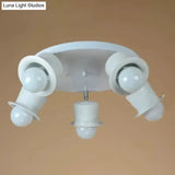 Contemporary Rotatable Ceiling Lamp In White For Boys’ Bedroom