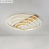 Contemporary Rotatable Led Ceiling Lamp In Black/Gold For Modern Bedrooms