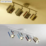 Contemporary Rotatable Rectangular Metal Gallery Ceiling Mount Spotlight With High Brightness