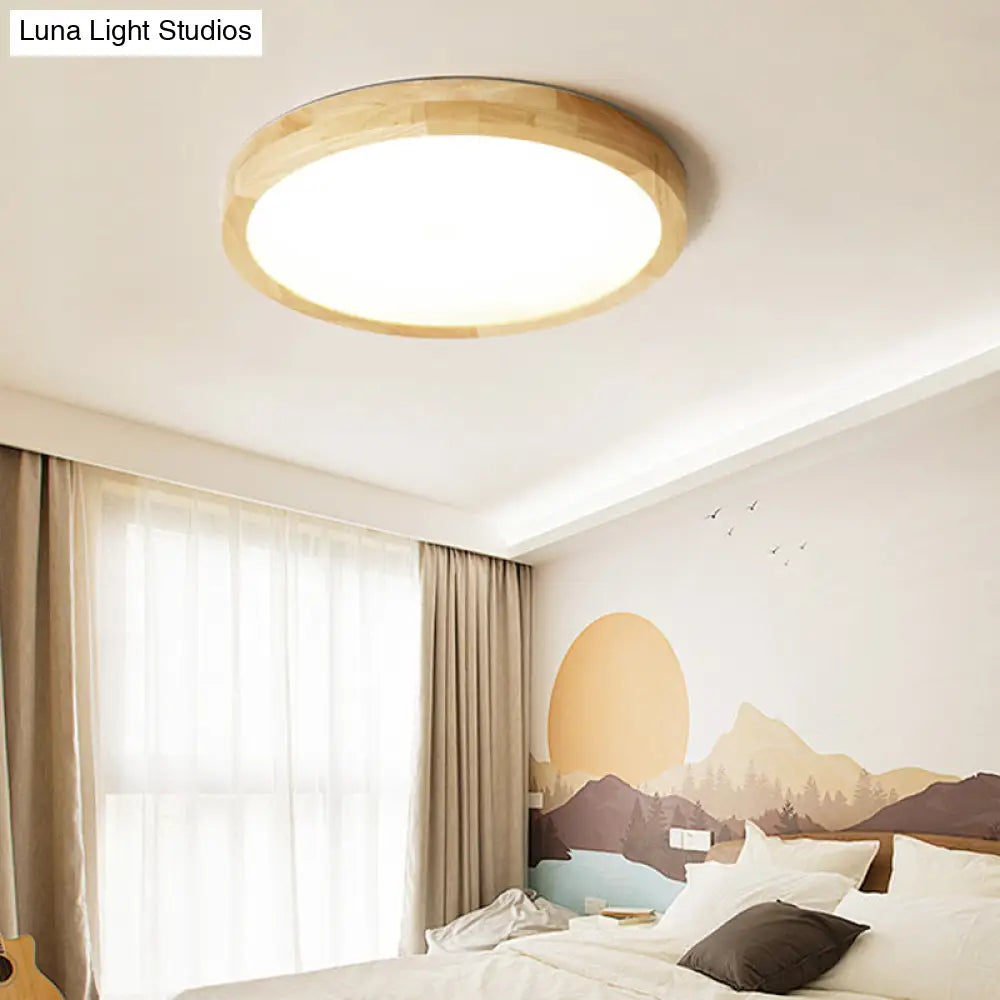 Contemporary Round Flush Mount Ceiling Light: Stylish Acrylic Chandelier For Bedrooms