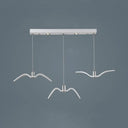 Contemporary Seagull Ceiling Light Fixture - Sleek Metal Pendant Lighting 3 / White