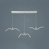 Contemporary Seagull Ceiling Light Fixture - Sleek Metal Pendant Lighting 3 / White