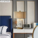 Contemporary Shaded Fabric Task Light - White Reading Book Lamp For Study