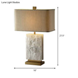 Contemporary Shaded Fabric Task Light - White Reading Book Lamp For Study
