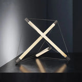 Contemporary Silver Chandelier With Geometric Acrylic Shade - 3/6 Lights Hanging Lighting 3 /