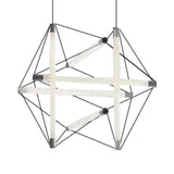 Contemporary Silver Chandelier With Geometric Acrylic Shade - 3/6 Lights Hanging Lighting 6 /