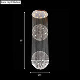Contemporary Silver Crystal Ceiling Light Fixture - Flush Mount 10 Lights