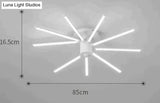 Contemporary Simple Creative Living Room Led Revolving Fireworks Ceiling White 9 White Light