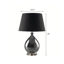 Contemporary Single-Bulb Fabric Empire Shade Table Light For Living Room Black