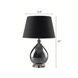 Contemporary Single-Bulb Fabric Empire Shade Table Light For Living Room Black