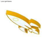 Contemporary Space Themed Ceiling Light For Child’s Bedroom - Acrylic Mount