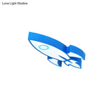 Contemporary Space Themed Ceiling Light For Child’s Bedroom - Acrylic Mount
