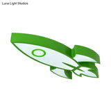 Contemporary Space Themed Ceiling Light For Child’s Bedroom - Acrylic Mount