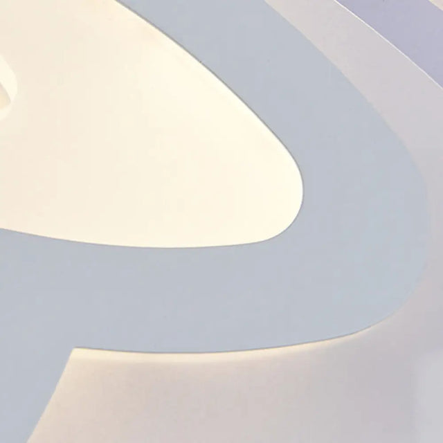 Contemporary Star Slim Led Ceiling Mount Light In White - Perfect For Game Room!