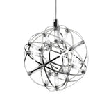 Contemporary Steel Firework Chandelier With Led Chrome Ceiling Lamp - Orbit Shade 8/12 Dia / 8