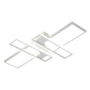 Contemporary Traverse Semi Flush Mount Metal Ceiling Light For Living Room White / 35.5
