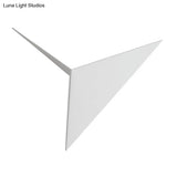 Contemporary Triangle Sheet Wall Lamp - Acrylic Black/White Led Sconce Light In Warm/White