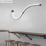 Contemporary Twist Led Wall Sconce - Black/White Warm/White Lighting