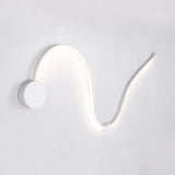 Contemporary Twist Led Wall Sconce - Black/White Warm/White Lighting White / E