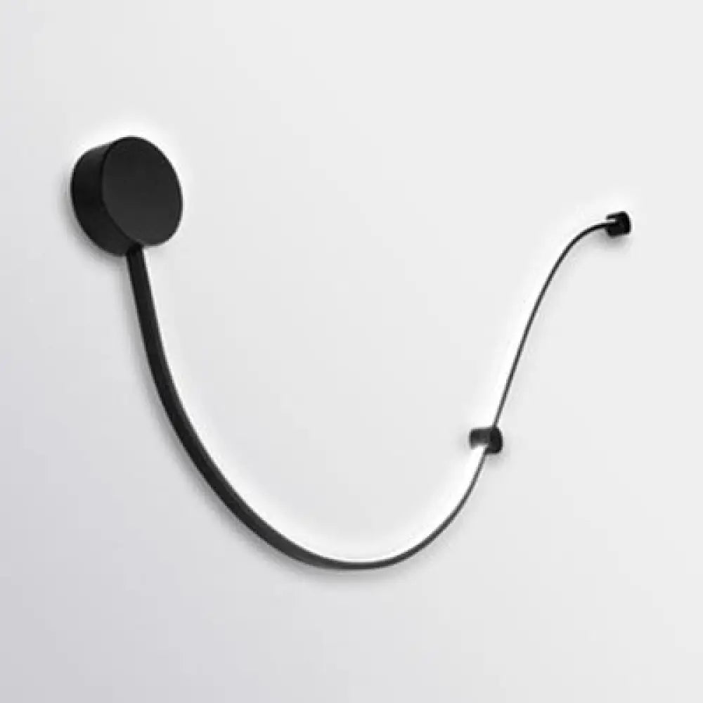 Contemporary Twist Led Wall Sconce - Black/White Warm/White Lighting Black / White F