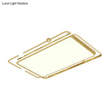 Contemporary Ultrathin Gold Flush Mount Led Ceiling Light For Bedroom