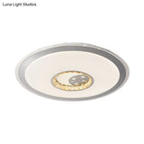 Contemporary White Crystal Led Ceiling Light For Sleeping Room With Stunning Heart/Moon/Star Designs