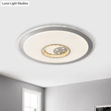 Contemporary White Crystal Led Ceiling Light For Sleeping Room With Stunning Heart/Moon/Star Designs