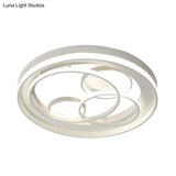 Contemporary White Flushmount Led Ceiling Light For Living Room