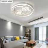 Contemporary White Flushmount Led Ceiling Light For Living Room