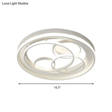 Contemporary White Flushmount Led Ceiling Light For Living Room