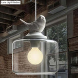 Contemporary White Glass Drum Pendant Light Fixture For Restaurant Ceiling
