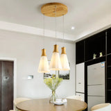 Contemporary White Glass Hanging Light With 3 Heads - Perfect For Dining Room Ceiling Lighting / A