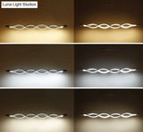 Contemporary White Metal Led Pendant Light For Dining Room Island - Wave Design
