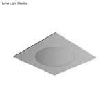 Contemporary White Square Flushmount Led Ceiling Fixture - 19.5’/23.5’ W Warm/White Light