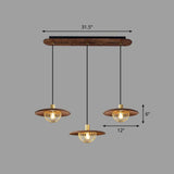 Contemporary Wooden Pendant Light With Cage Bottom - 1-Light Hanging Ceiling Fixture 3 / Coffee